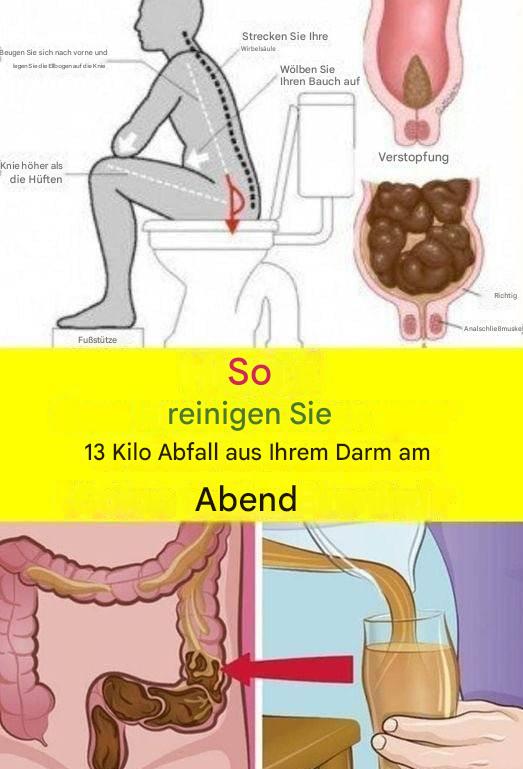 Lerne, wie du 15 Kilogramm Abfallstoffe in einer Nacht aus deinem Darm entfernen kannst.