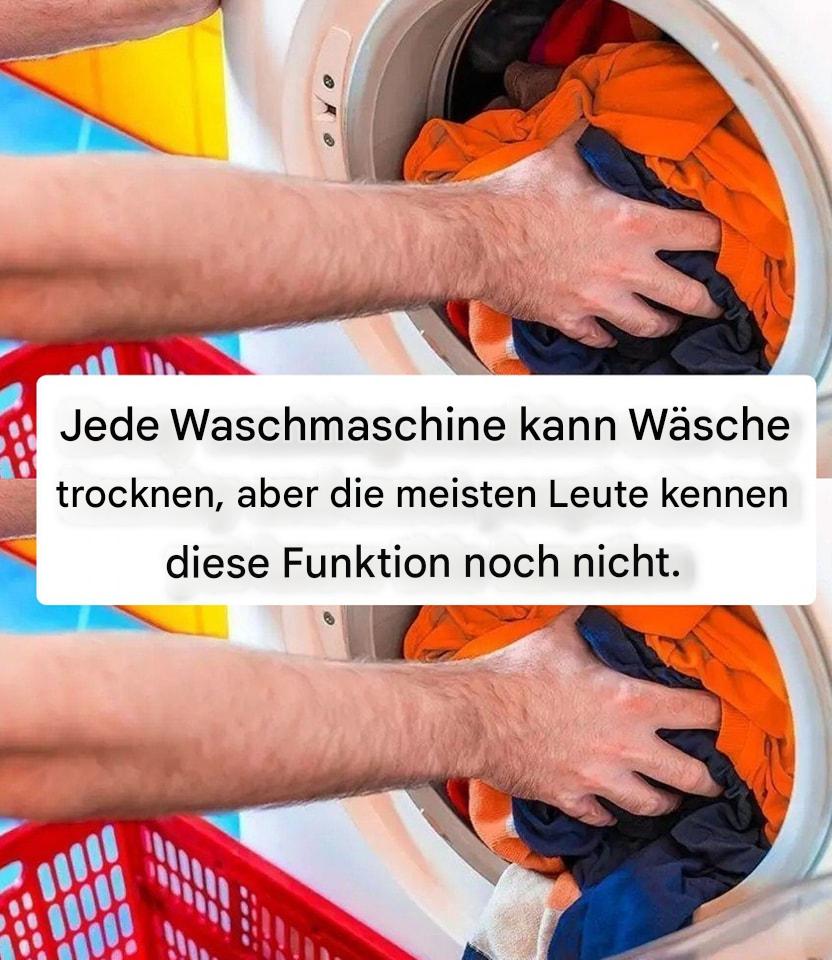 Jede Waschmaschine kann Wäsche trocknen, aber die meisten Leute kennen diese Funktion noch nicht.